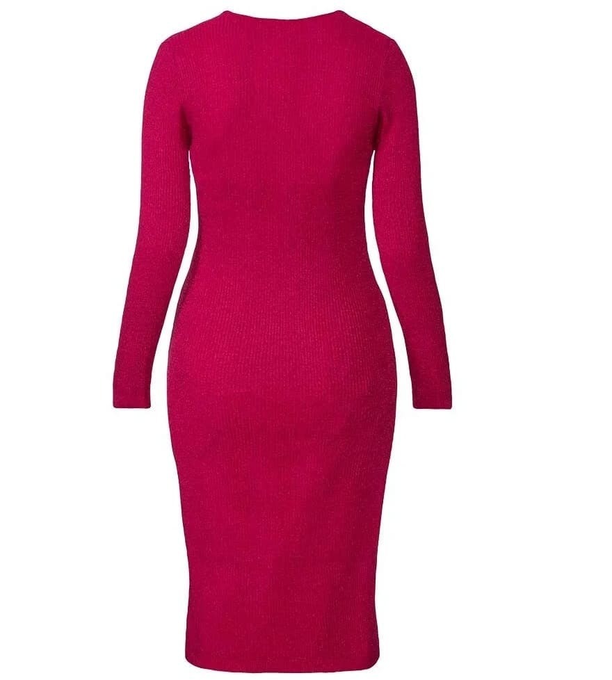 Vestido de fiesta de punto de canalé de Lidl