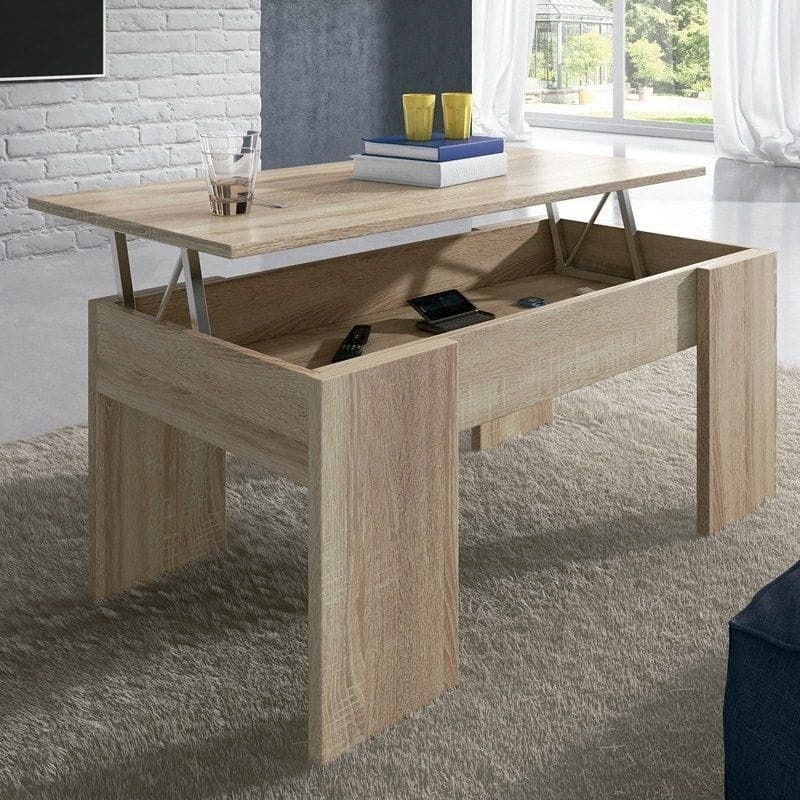 La mesa de centro elevable modelo Gala Blanca en Carrefour