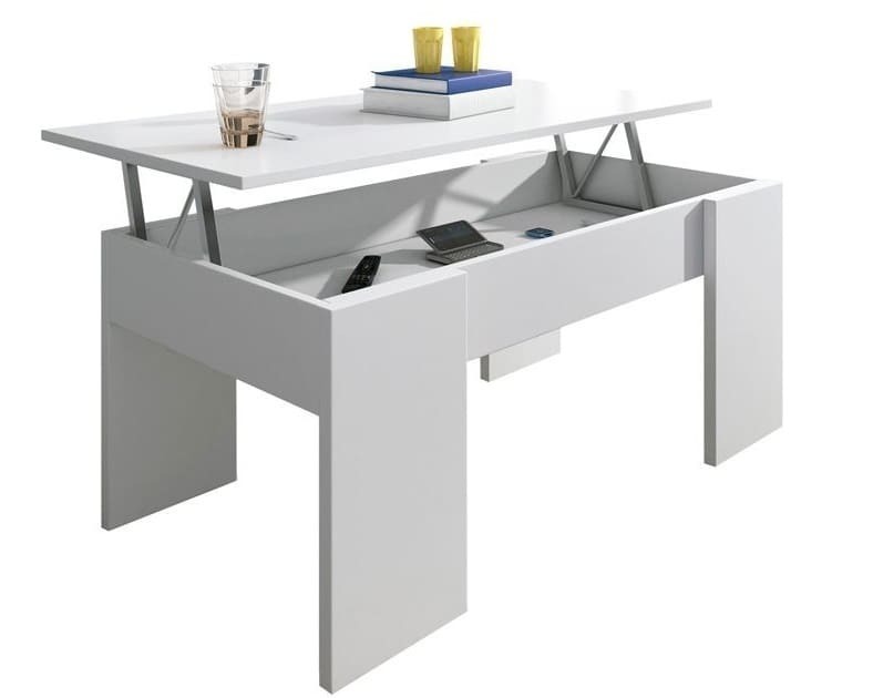 La mesa de centro elevable modelo Gala Blanca en Carrefour