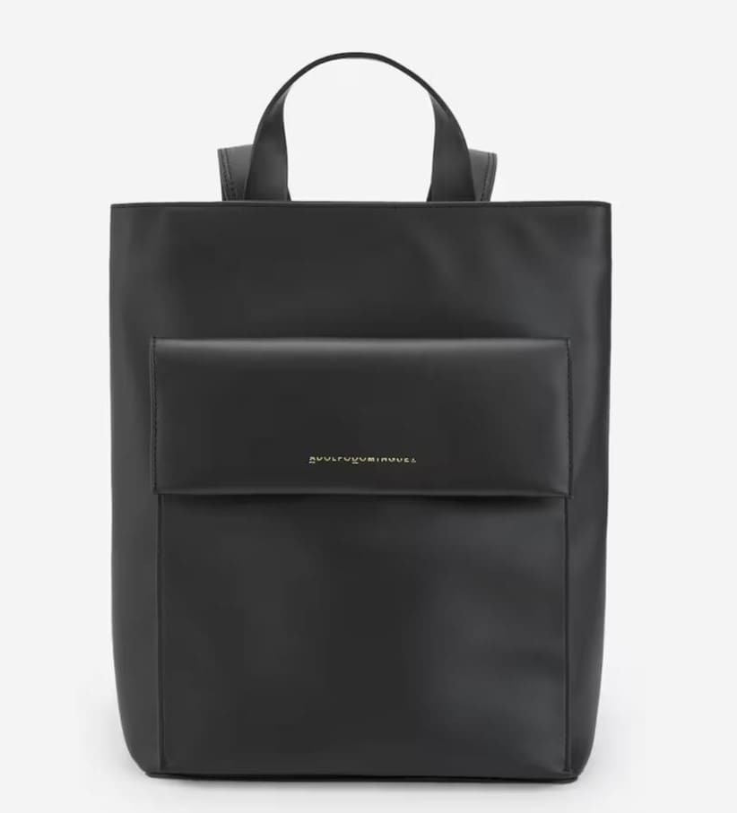 Mochila con bolsillo exterior y cierre de cremallera Adolfo Domínguez