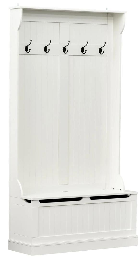 Perchero con banco Homcom