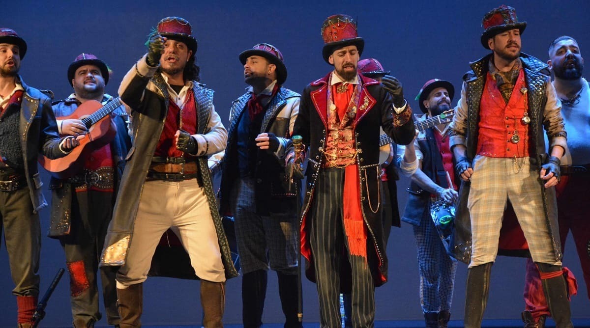 La comparsa 'Los mafiosos', el último primer premio logrado por Aragón en 2018