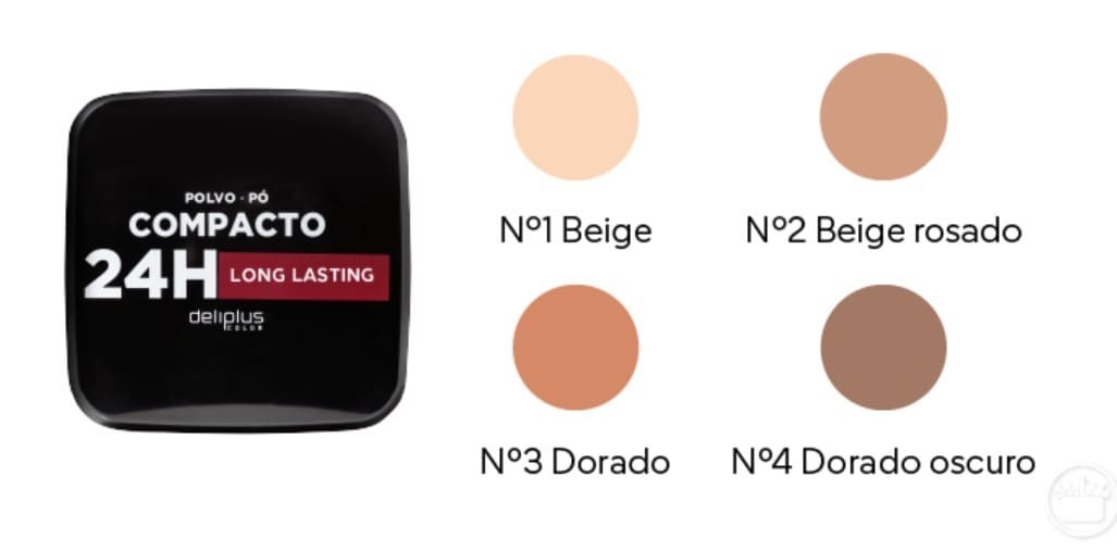Polvo facial compacto 24h Long Lasting Deliplus de Mercadona