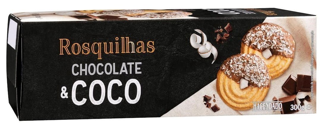 Rosquillas de chocolate con leche y coco