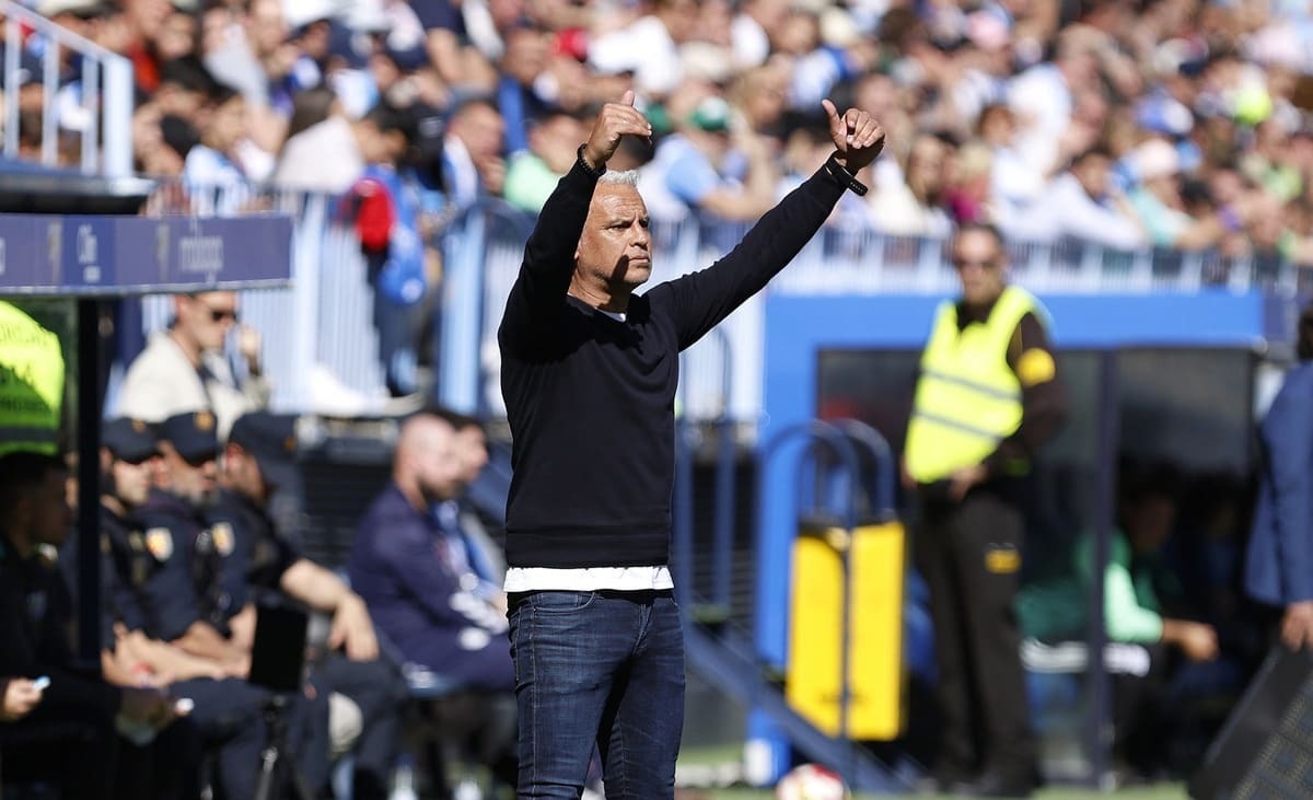 Sergio Pellicer en el Málaga CF 2-0 Recreativo de Huelva