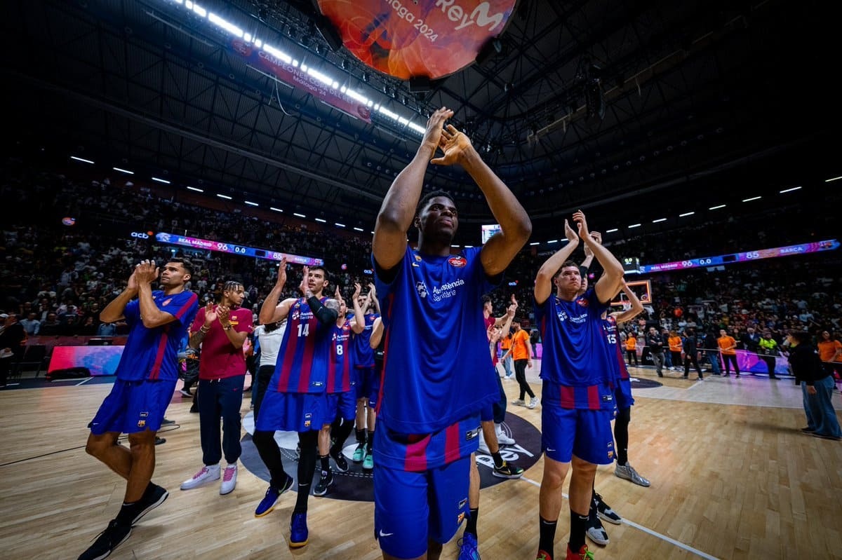 El FC Barcelona Baloncesto tras perder la final de la Copa del Rey ante el Real Madrid en Málaga