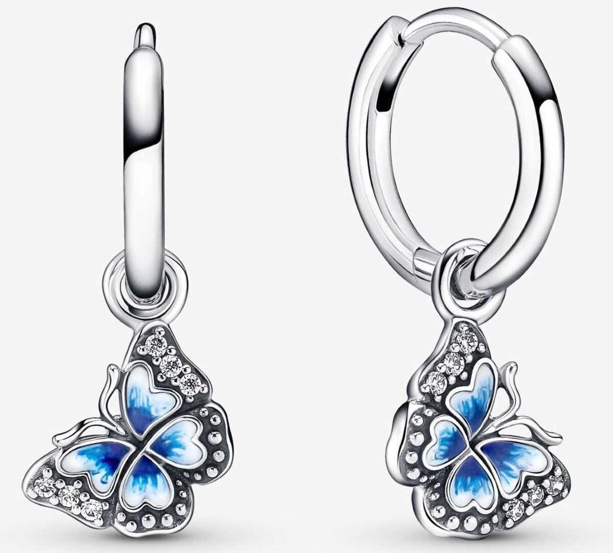 Pendientes de Aro Mariposa Azul de Pandora