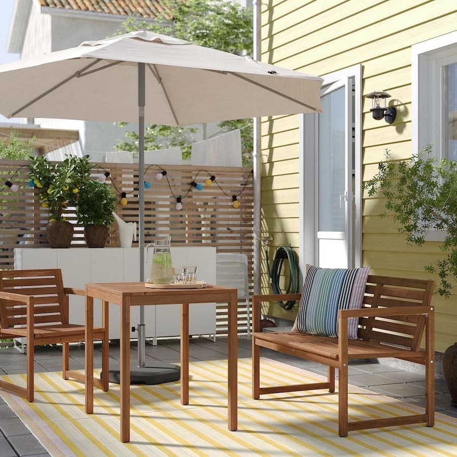 La sombrilla beige grisáceo JOGGESÖ de Ikea