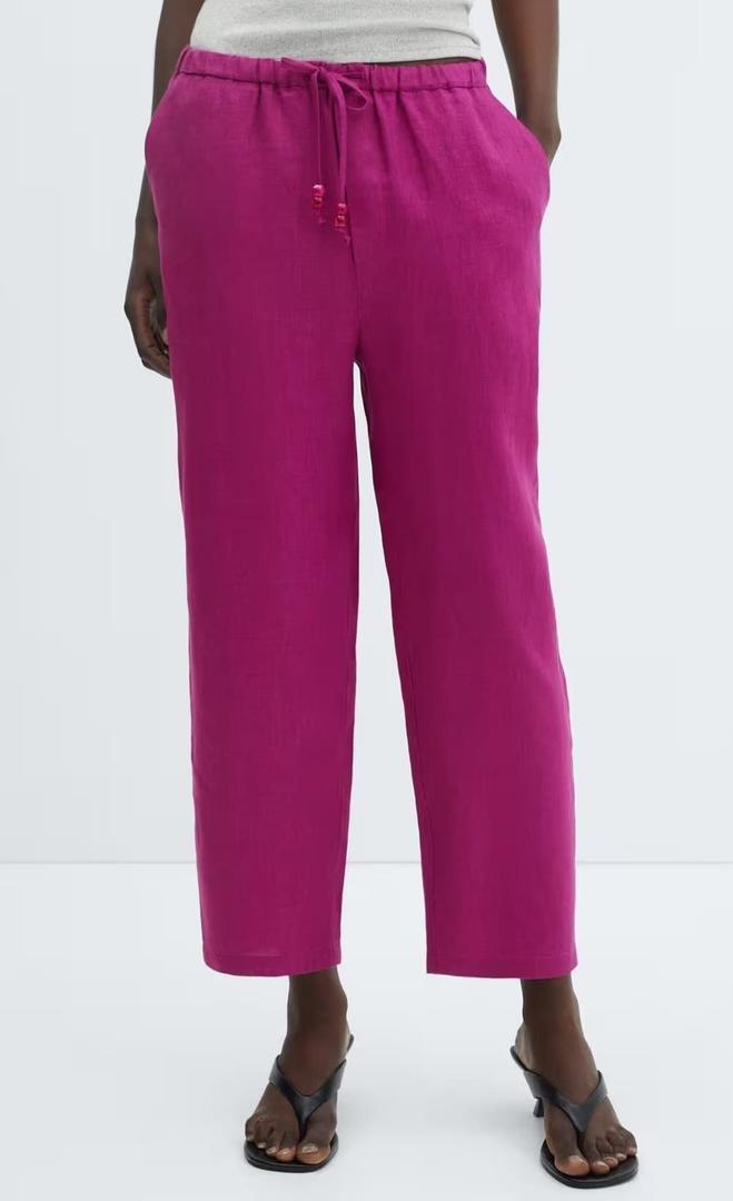 Pantalón 100 lino de Mango
