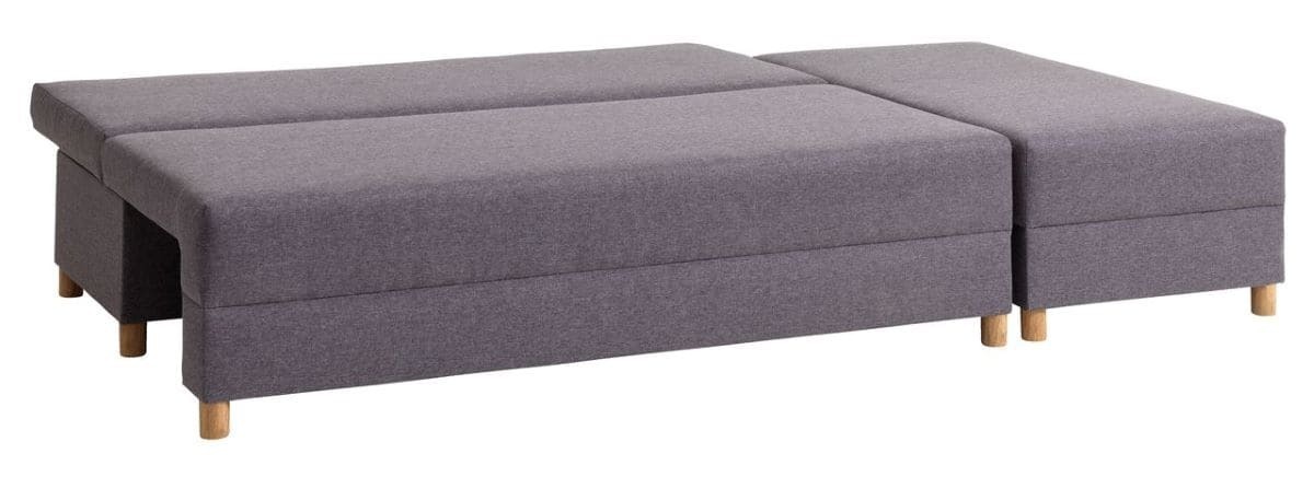 Sofá cama con chaise longue HAMPEN gris de JYSK
