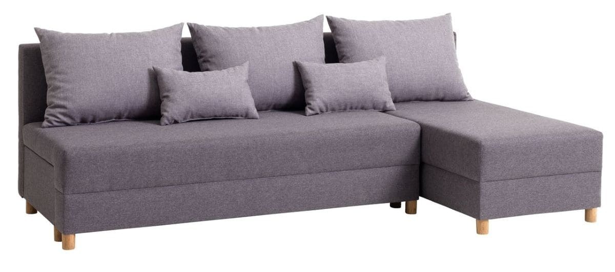 Sofá cama con chaise longue HAMPEN gris de JYSK