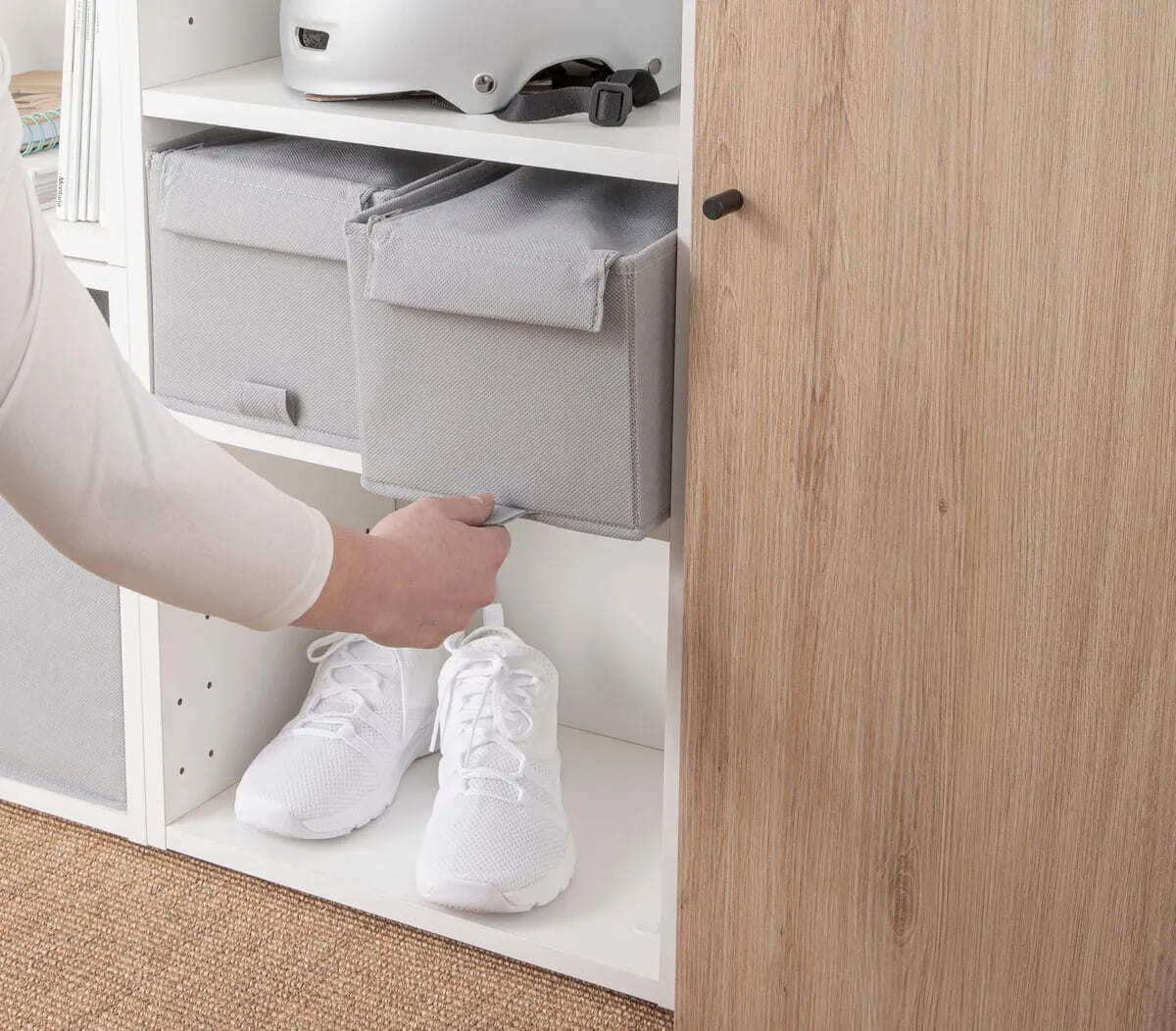 La estantería librería con dos baldas Spaceo Home de color blanco de Leroy Merlin