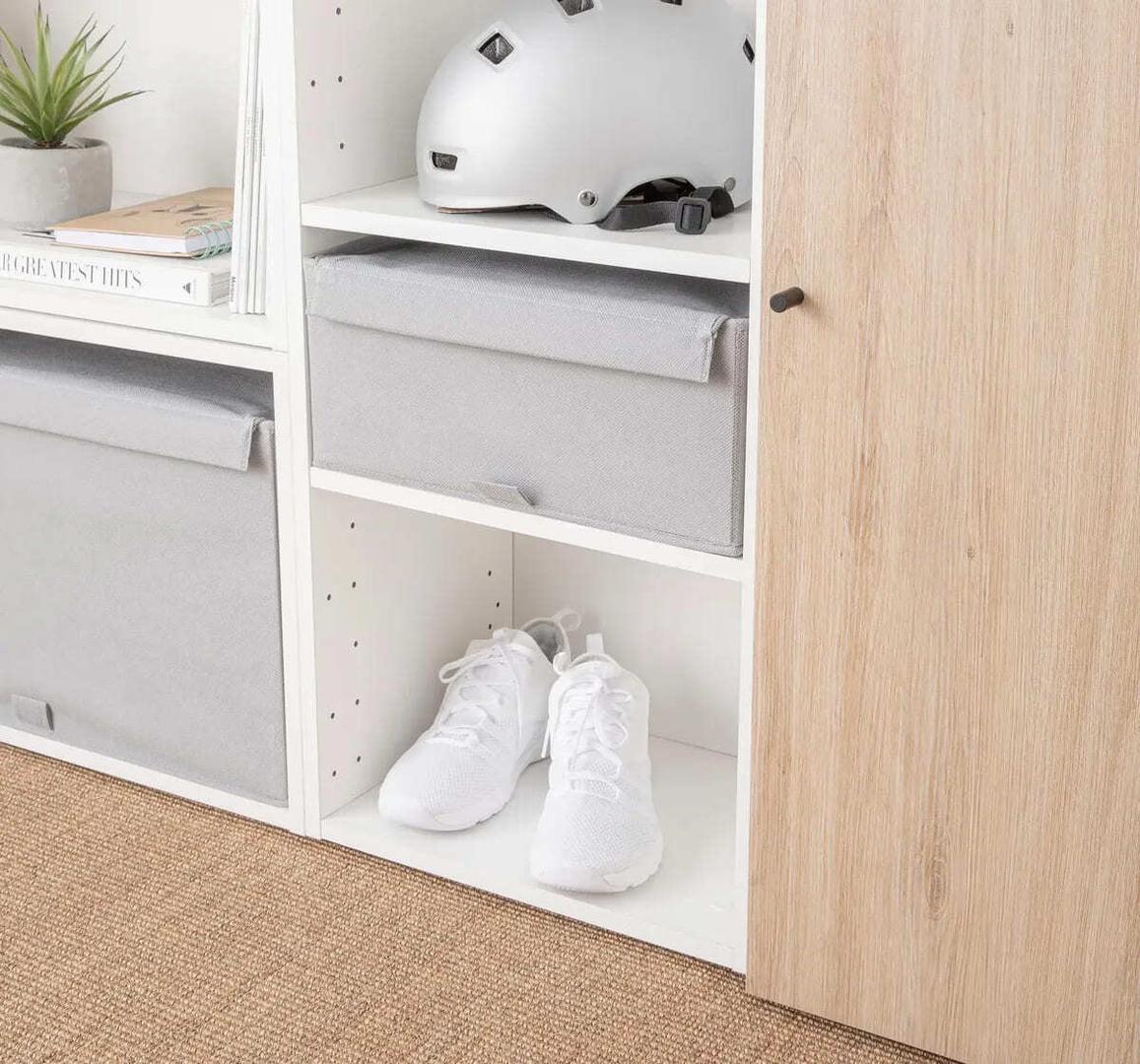 La estantería librería con dos baldas Spaceo Home de color blanco de Leroy Merlin