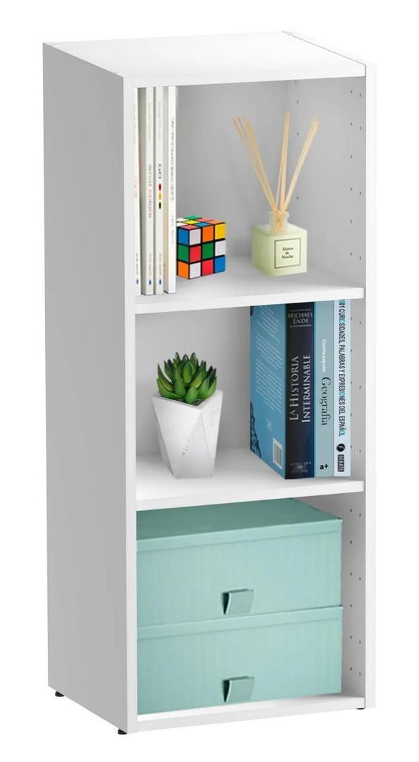 La estantería librería con dos baldas Spaceo Home de color blanco de Leroy Merlin