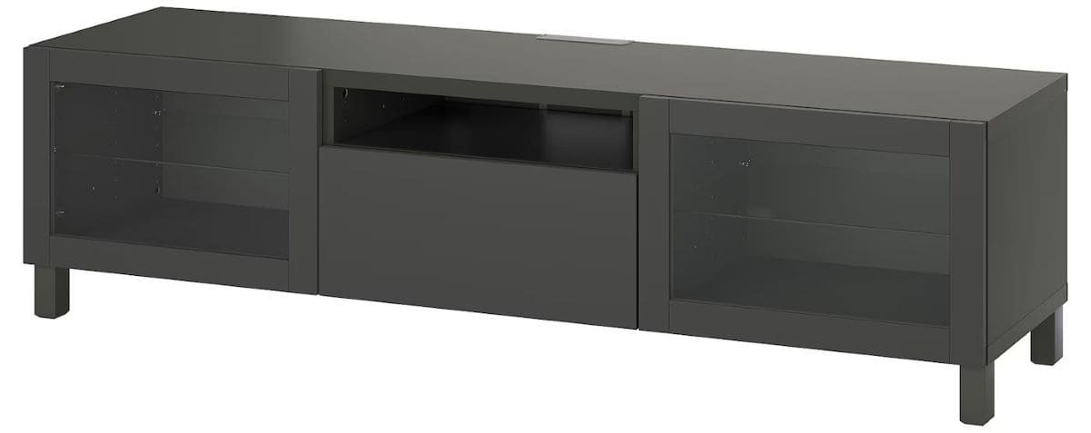 BESTÅ Mueble TV gris oscuro de Ikea