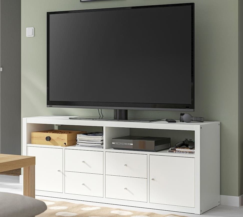 KALLAX Mueble TV con estantería blanco de Ikea