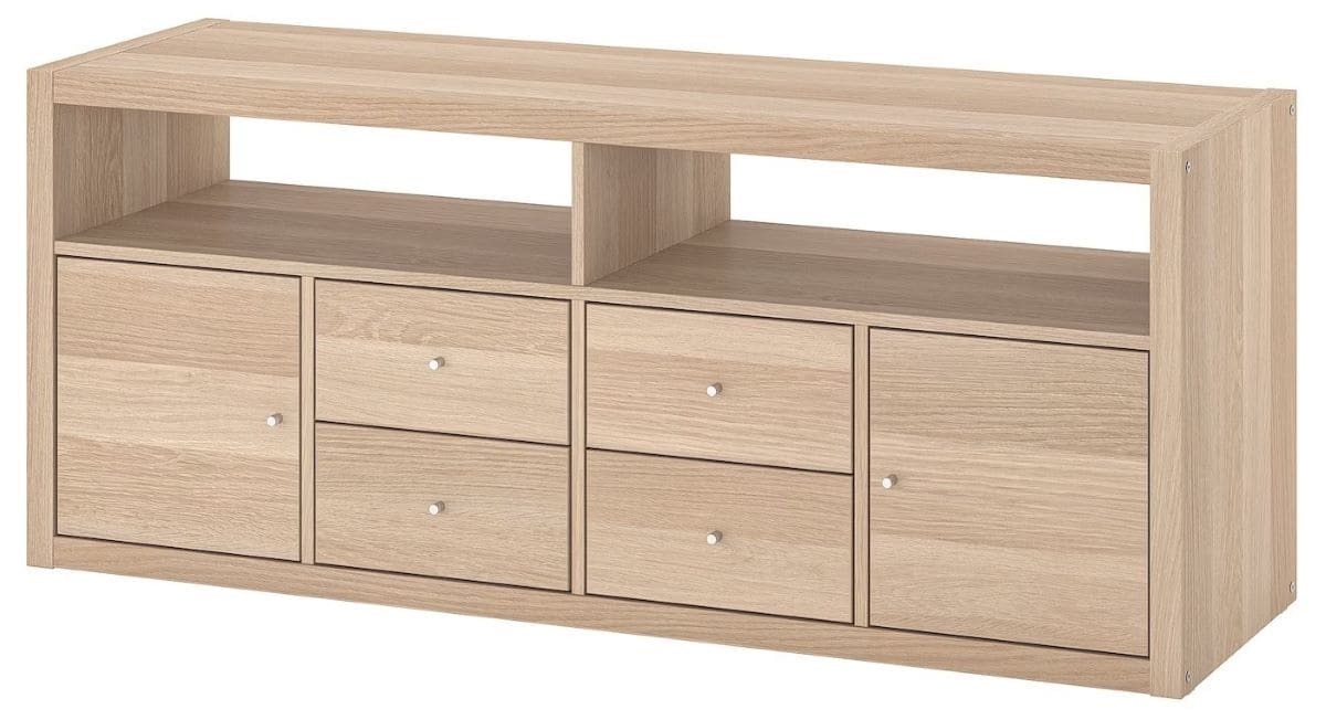 KALLAX Mueble TV con estantería roble de Ikea