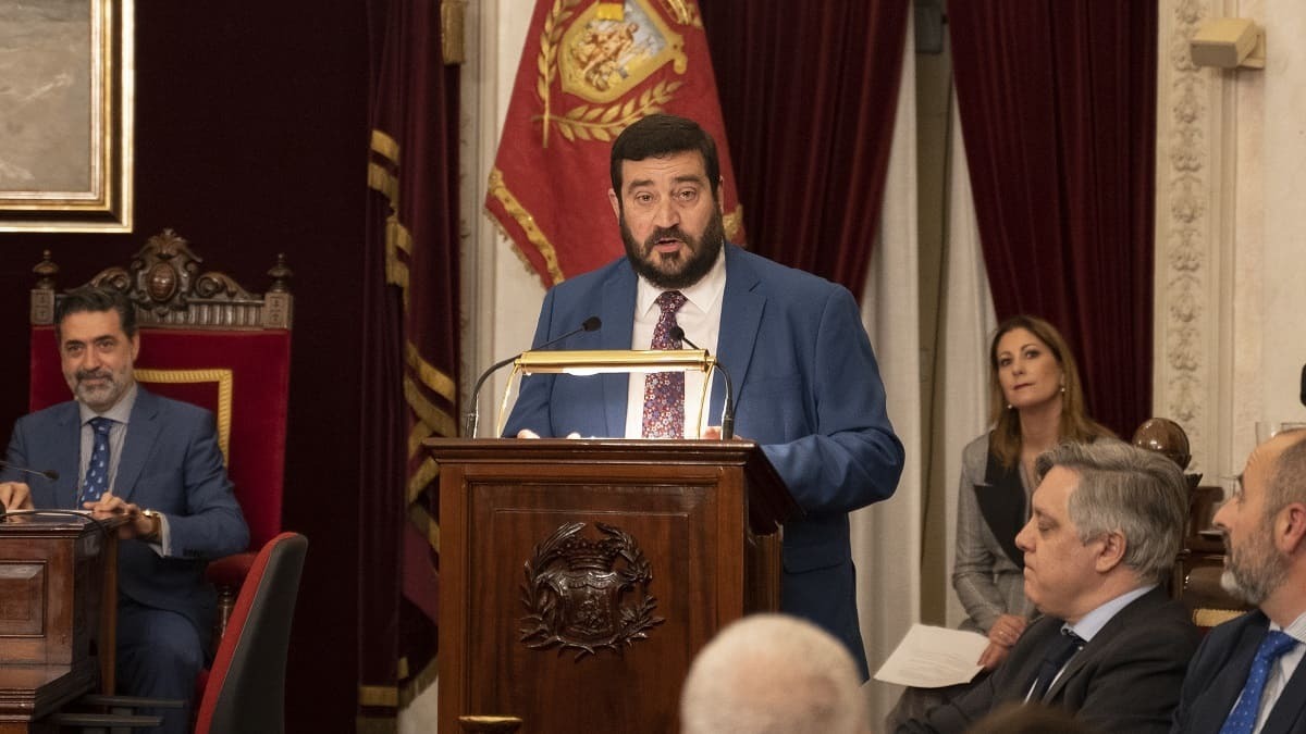 El pregonero, Fernando Díaz, durante su intervención