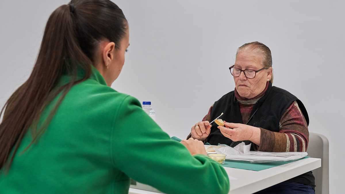Cata con una clienta de Mercadona