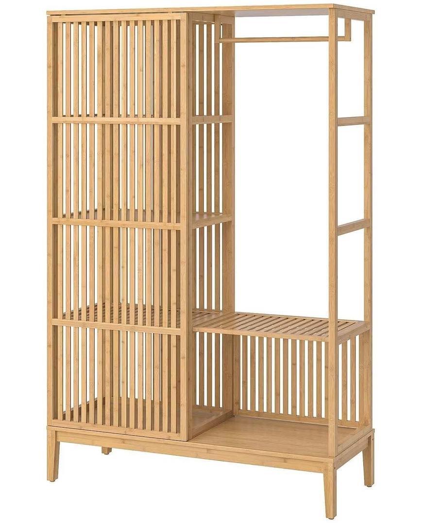 NORDKISA Armario abierto puerta corredera bambú de Ikea