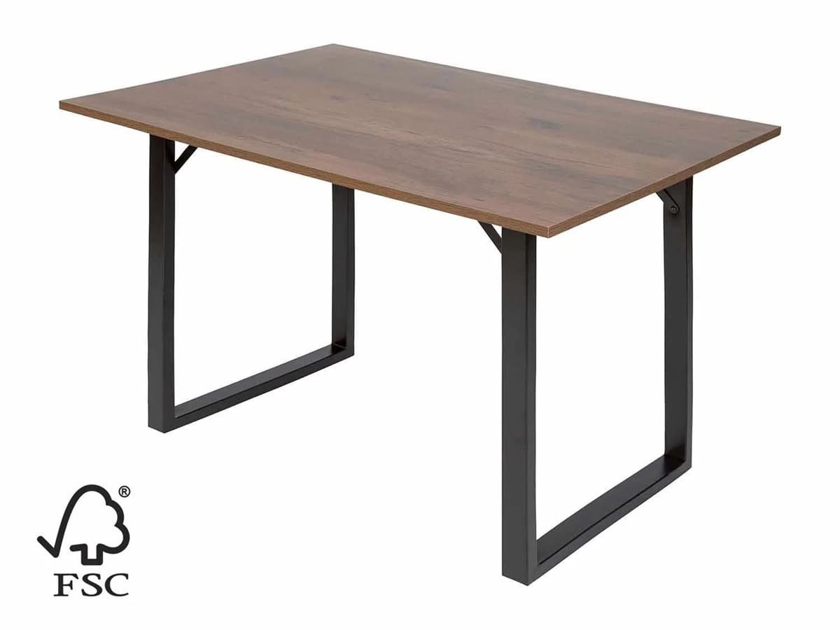 Mesa de comedor de madera oscura San Diego en Lidl