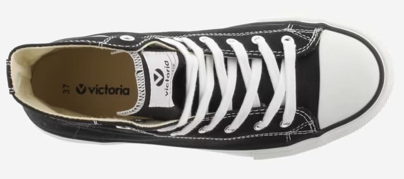 Las zapatillas de lona unisex abotinadas con puntera de goma de Victoria en El Corte Inglés parecidas a las Converse