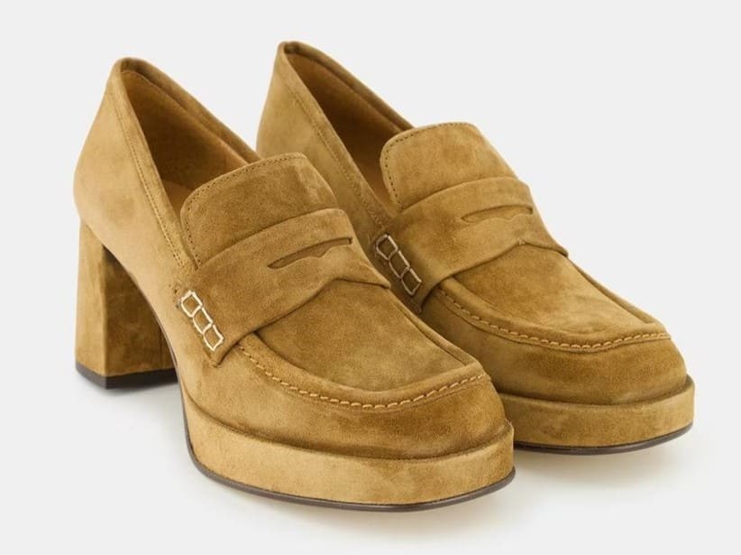 Mocasines de serraje con plataforma Latouche
