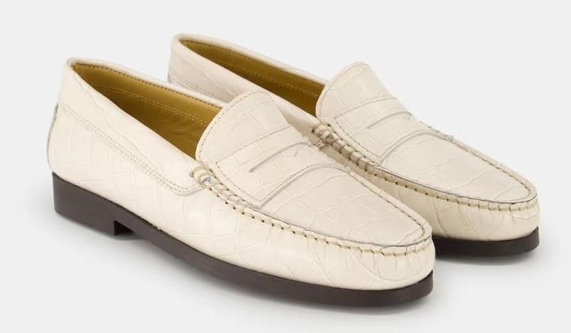 Mocasines en piel grabada Castellano