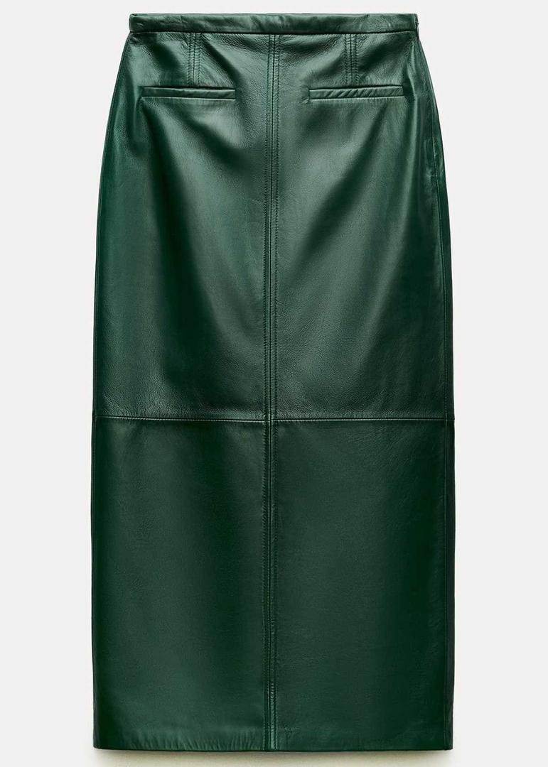 Falda tubo piel ZW Collection de Zara