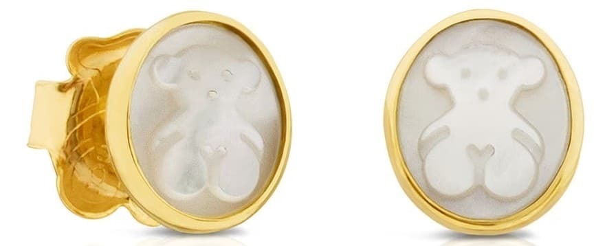 Pendientes de oro con nácar 0,8 cm de Tous