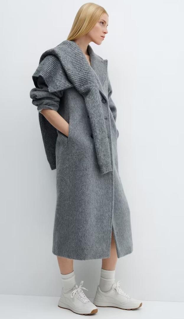 Las zapatillas deportivas de piel con cordones blancas de Mango