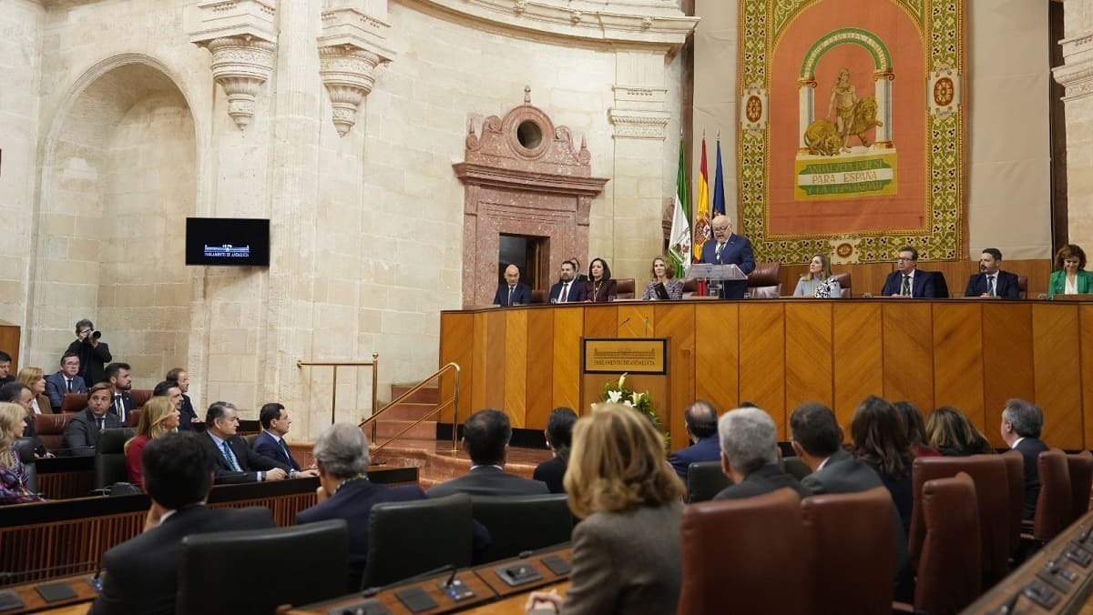 Jesús Aguirre, durante su intervención en el Parlamento