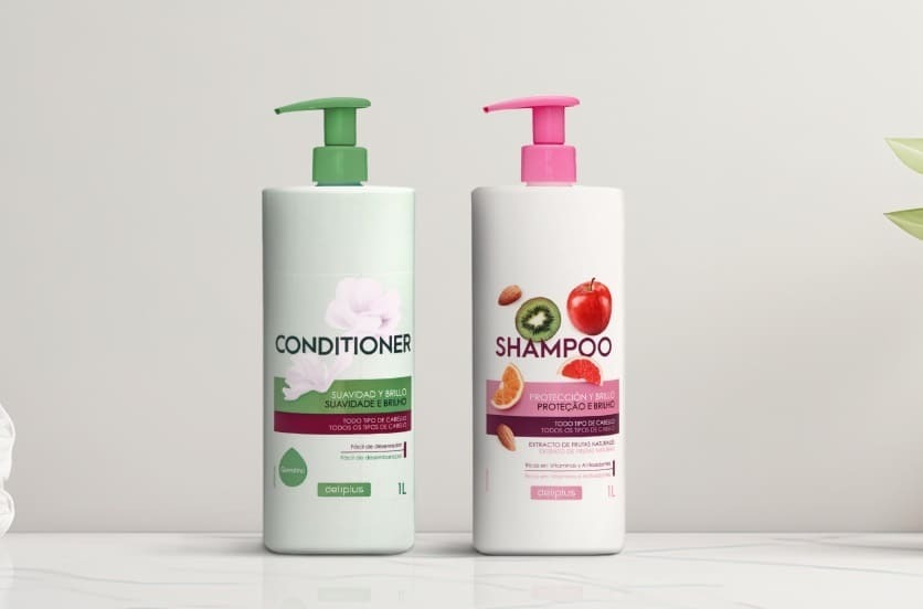 Champú y acondicionador formato familair de Mercadona