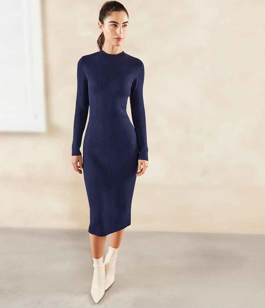 Vestido de punto de canalé de Lidl