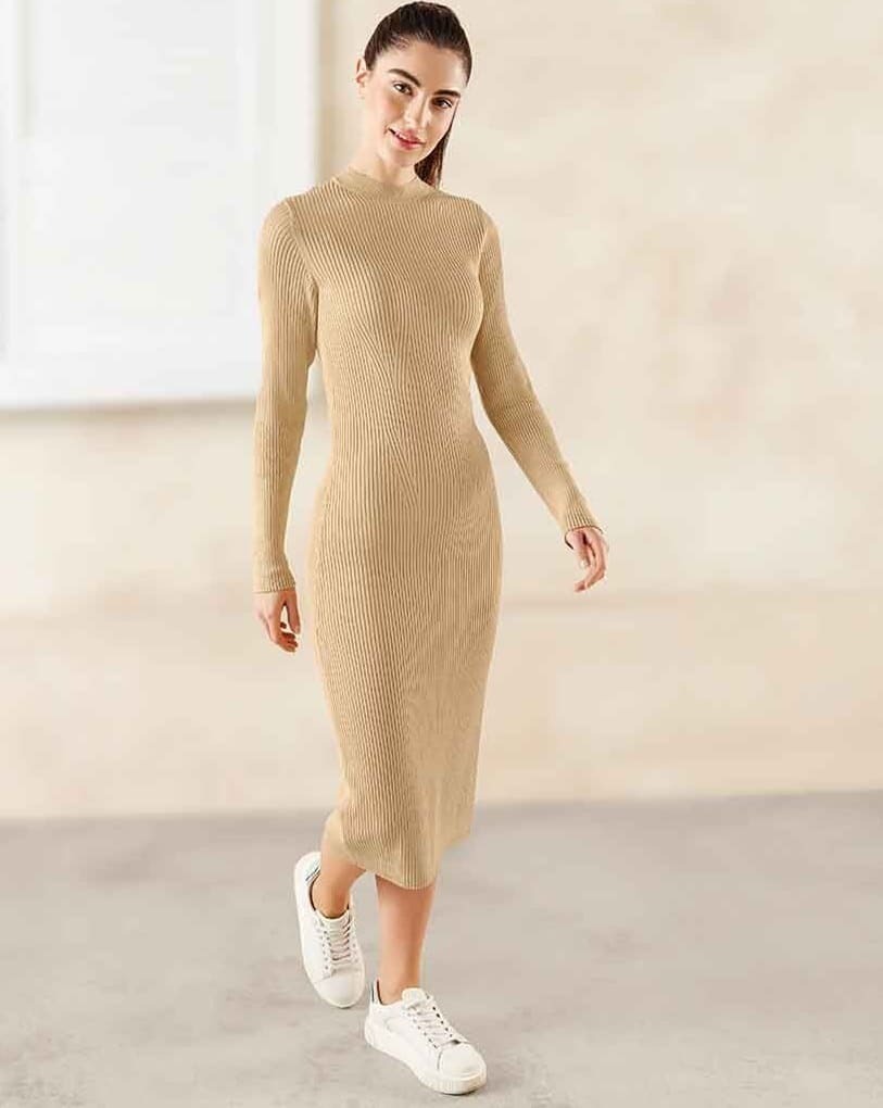 Vestido de punto de canalé de Lidl