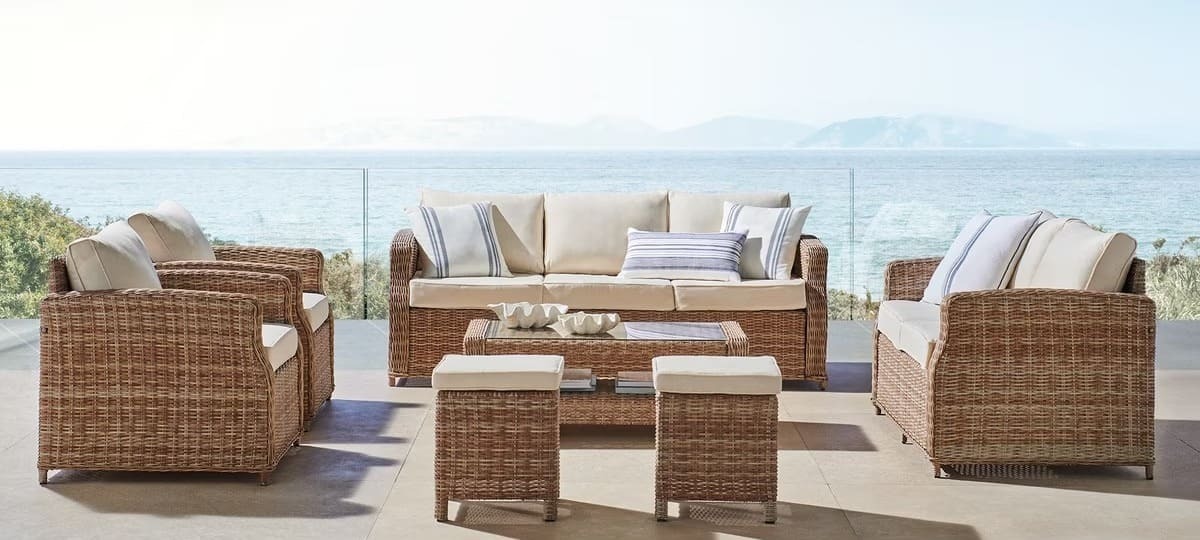 El sofá de jardín de 3 plazas Le Mans de El Corte Inglés