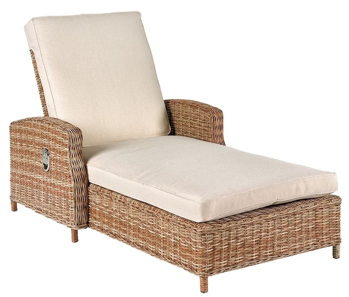 La tumbona de jardín de mimbre Le Mans de El Corte Inglés