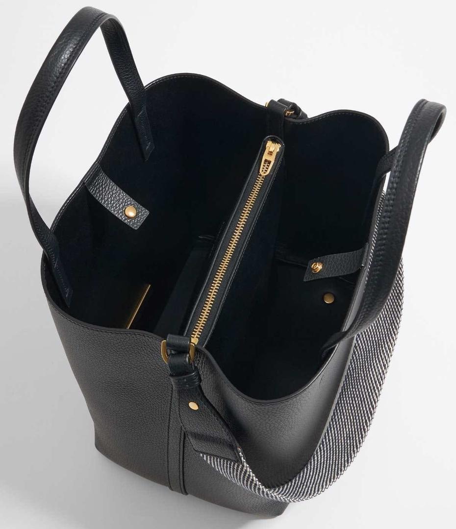 Bolso chihuahua grande piel negro de Bimba y Lola