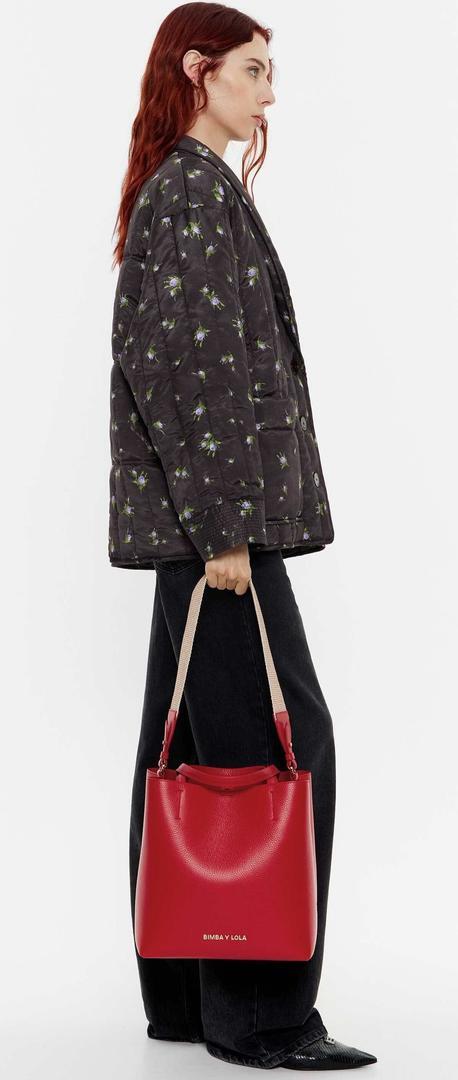 Bolso chihuahua grande piel rojo de Bimba y Lola