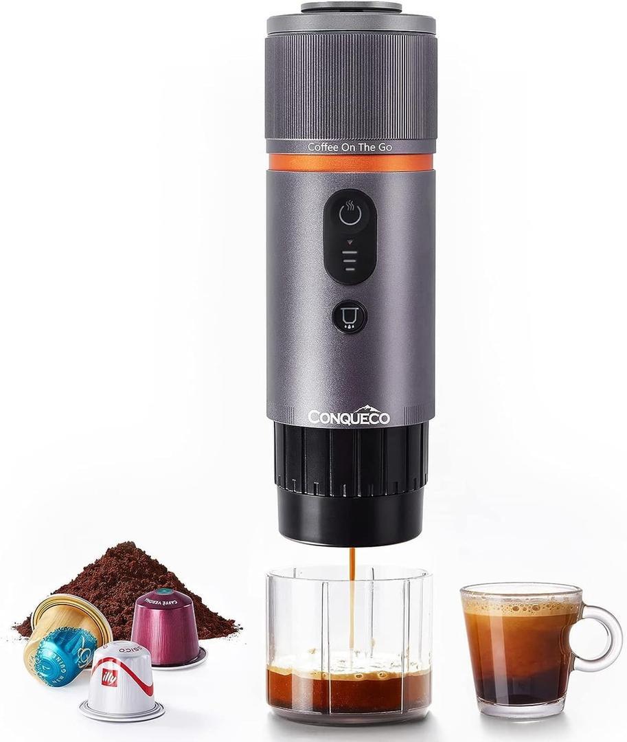 Cafetera portátil con cápsula Espresso de Conqueco en Amazon