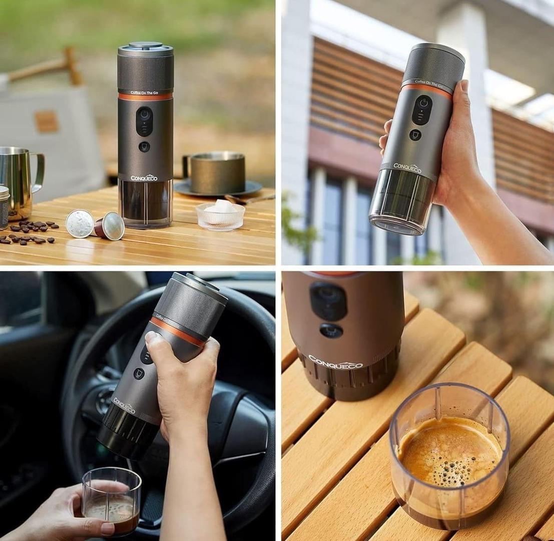 Cafetera portátil con cápsula Espresso de Conqueco en Amazon