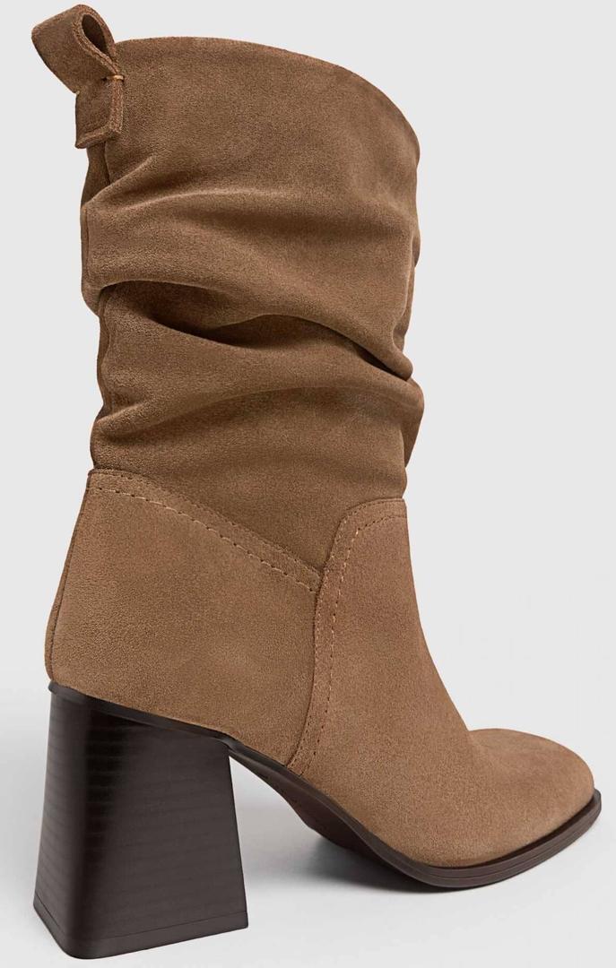 Botines tacón slouchy piel de Stradivarius