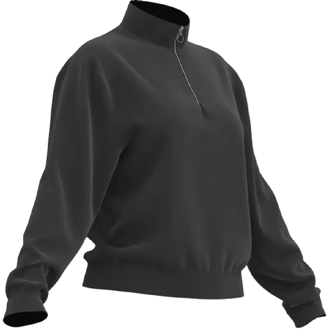 La nueva sudadera Fitness Cardio de mujer negra de Domyos en Decathlon