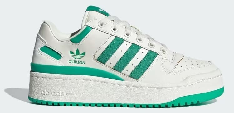 Las nuevas zapatillas retro Forum Bold blancas y verdes de Adidas