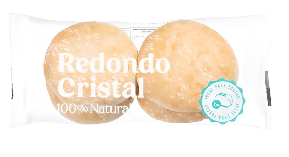 4 panes de cristal redondos cortados 100 natural