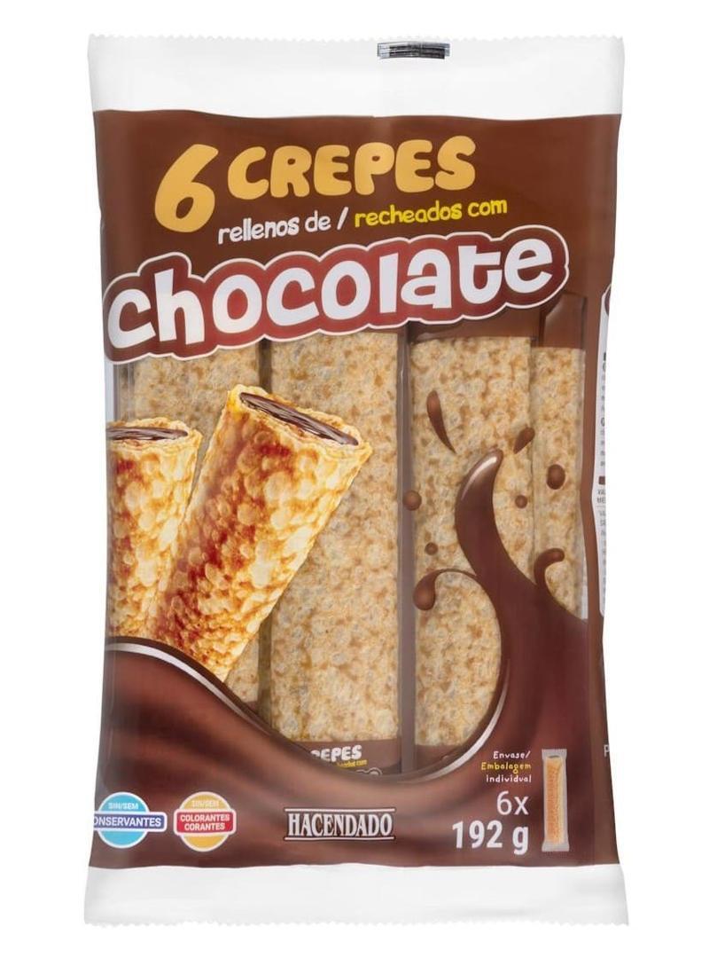 Crepes rellenos de chocolate Hacendado