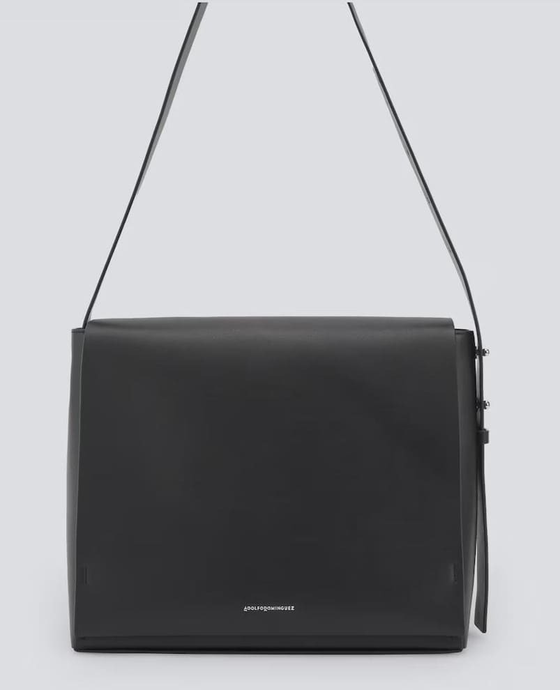 Bandolera maxi de piel Adolfo Domínguez