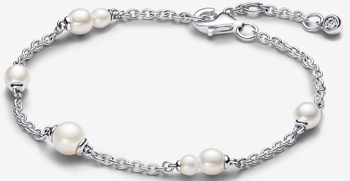 Pulsera Cadena Perlas Cultivadas de Agua Dulce de Pandora