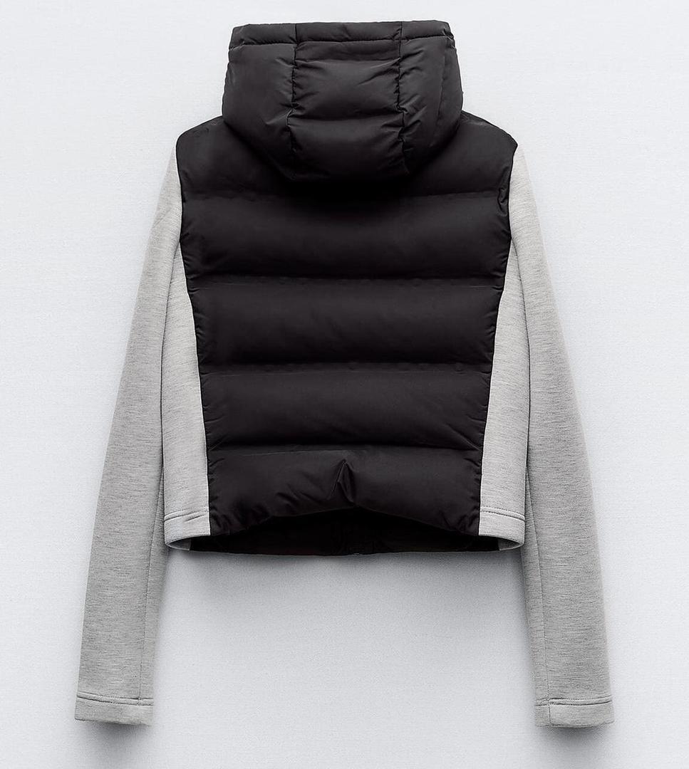 La cazadora combinada con capucha mitad sudadera y mitad chaleco de Zara