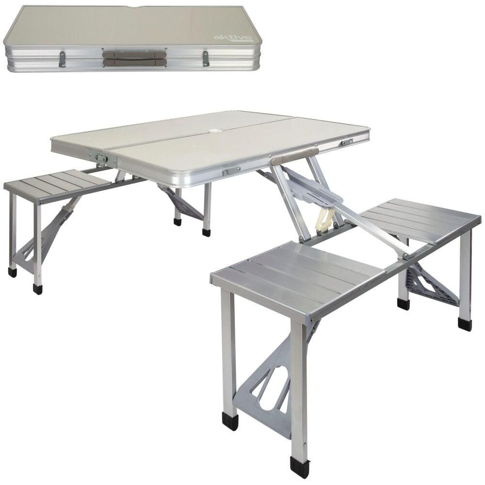 Mesa plegable de camping con bancos Aktive de Decathlon